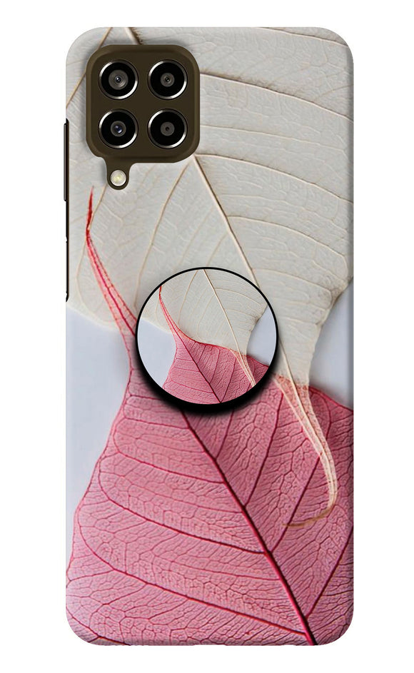 White Pink Leaf Samsung M33 5G Pop Case