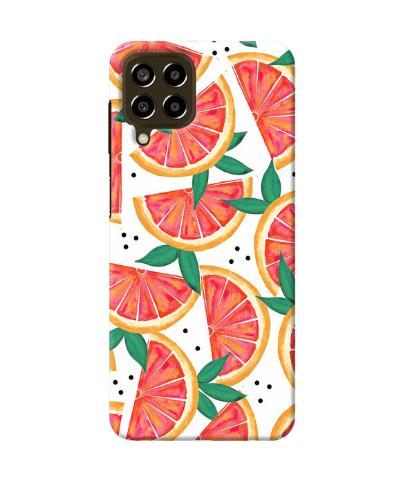 Abstract orange print Samsung M33 5G Back Cover