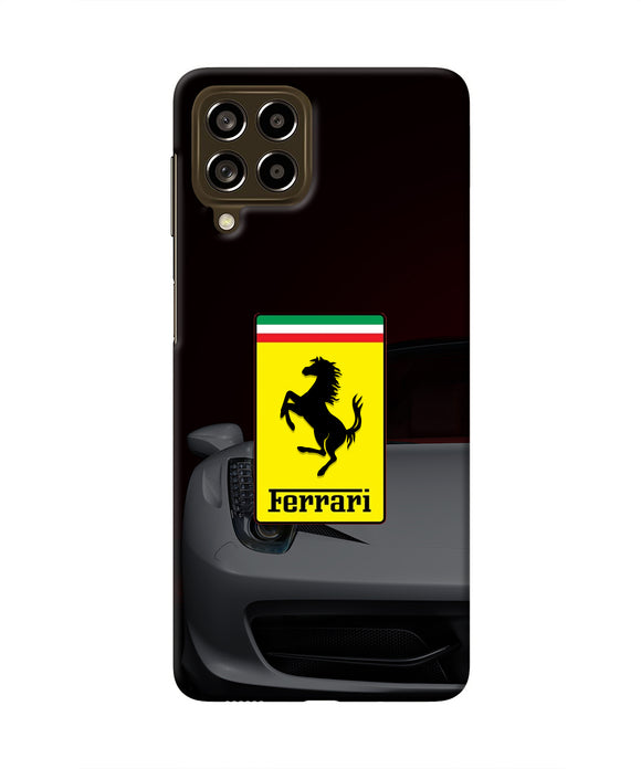 White Ferrari Samsung M53 5G Real 4D Back Cover