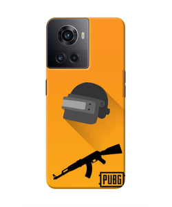 PUBG Helmet and Gun OnePlus 10R 5G Real 4D Back Cover