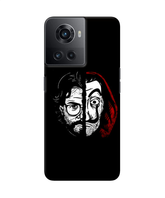 Money Heist Professor Mask Sketch OnePlus 10R 5G Back Cover