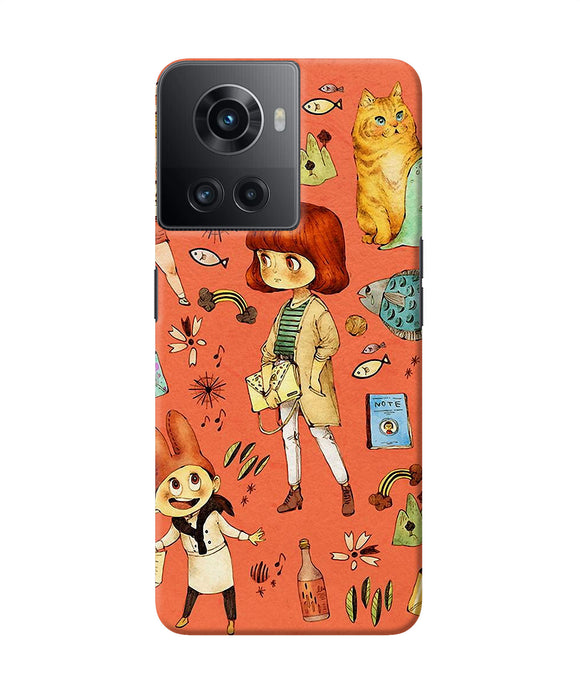 Canvas little girl print OnePlus 10R 5G Back Cover