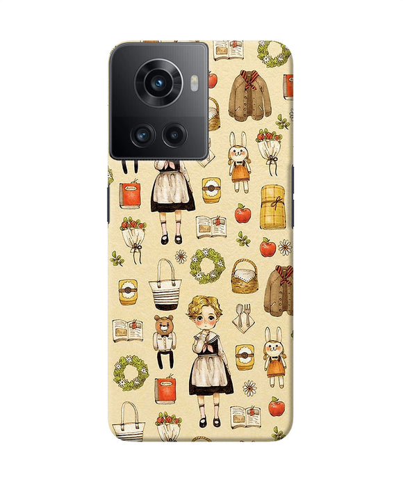 Canvas girl print OnePlus 10R 5G Back Cover
