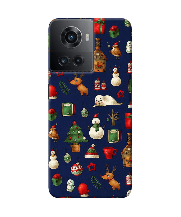 Canvas christmas print OnePlus 10R 5G Back Cover