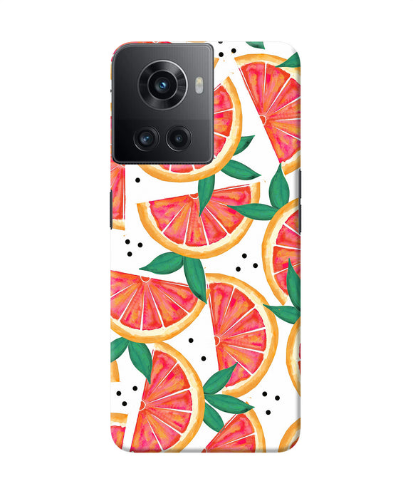 Abstract orange print OnePlus 10R 5G Back Cover