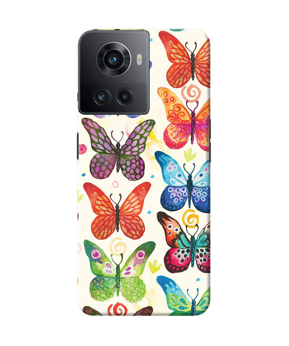 Abstract butterfly print OnePlus 10R 5G Back Cover