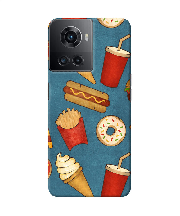 Abstract food print OnePlus 10R 5G Back Cover