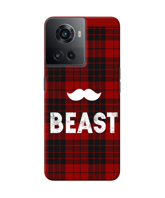 Beast red square OnePlus 10R 5G Back Cover
