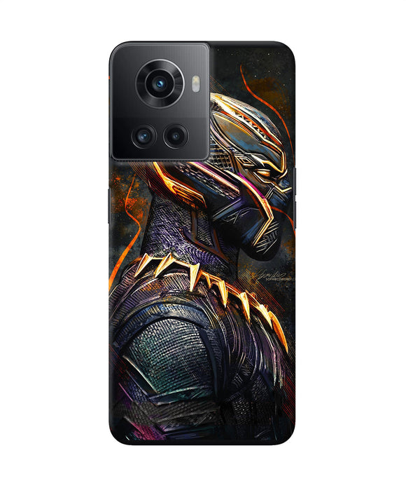 Black panther side face OnePlus 10R 5G Back Cover