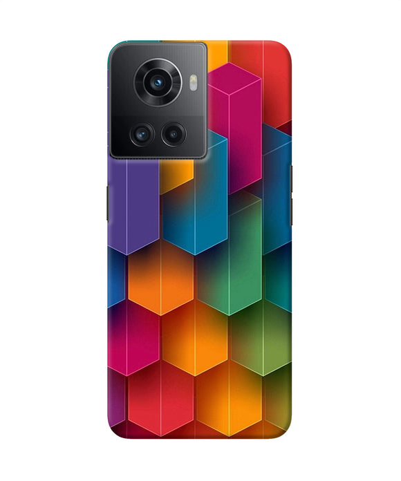 Abstract rectangle print OnePlus 10R 5G Back Cover