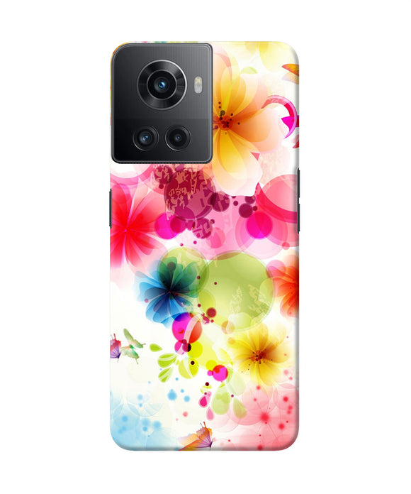 Flowers print OnePlus 10R 5G Back Cover