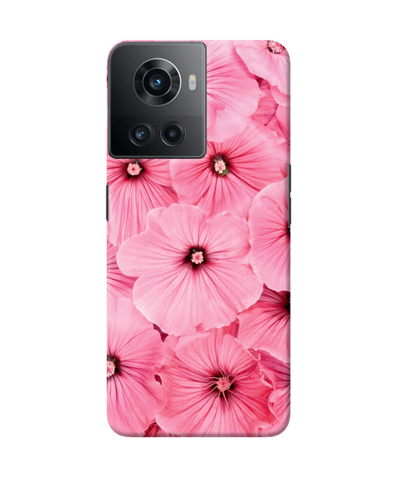 Pink flowers OnePlus 10R 5G Back Cover