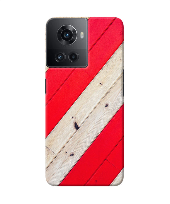 Abstract red brown wooden OnePlus 10R 5G Back Cover