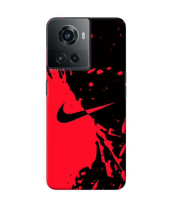 Nike red black poster OnePlus 10R 5G Back Cover