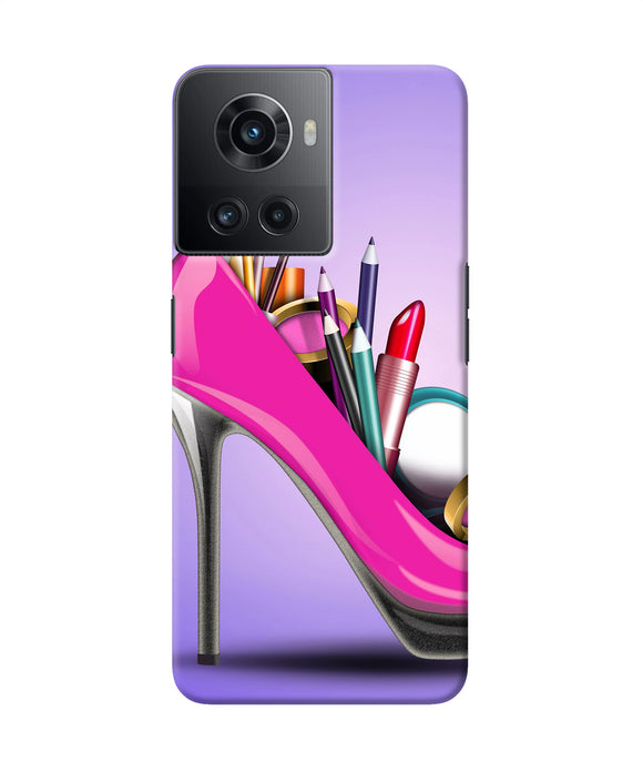 Makeup heel shoe OnePlus 10R 5G Back Cover