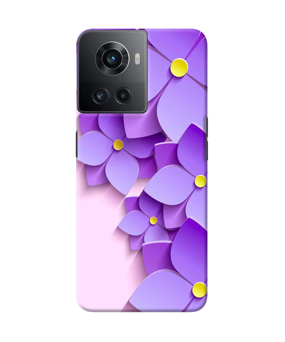 Violet flower craft OnePlus 10R 5G Back Cover
