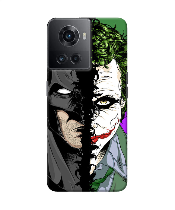 Batman vs joker half face OnePlus 10R 5G Back Cover