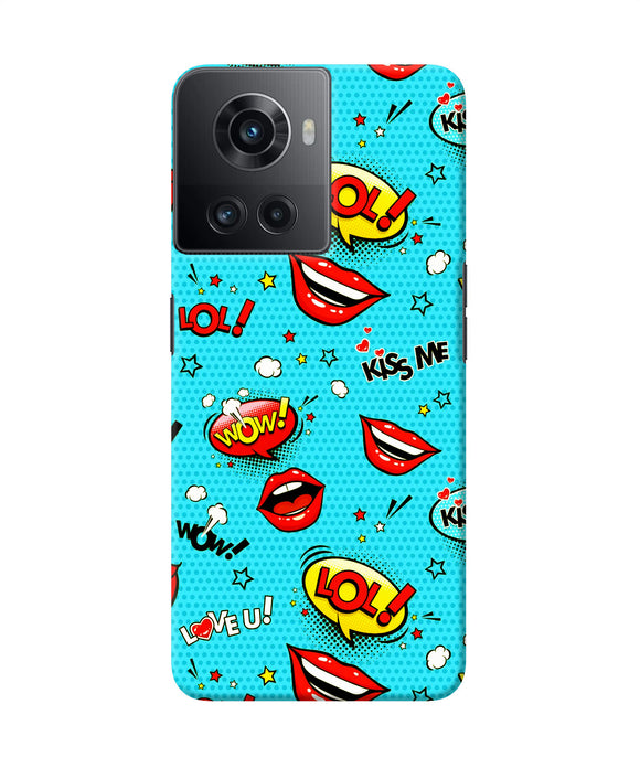 Lol lips print OnePlus 10R 5G Back Cover