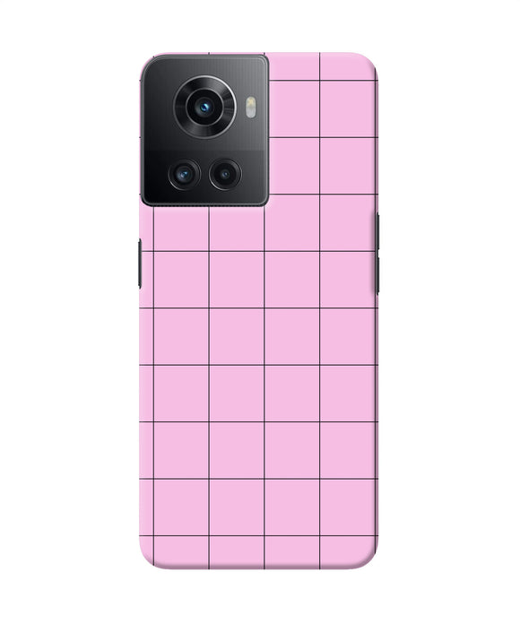 Pink square print OnePlus 10R 5G Back Cover