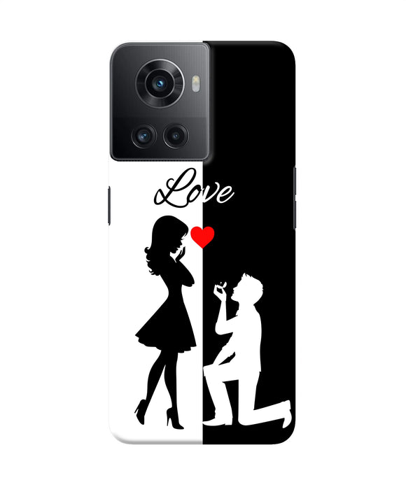 Love propose black and white OnePlus 10R 5G Back Cover