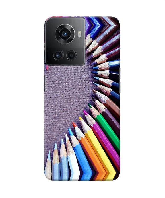 Color pencil half heart OnePlus 10R 5G Back Cover