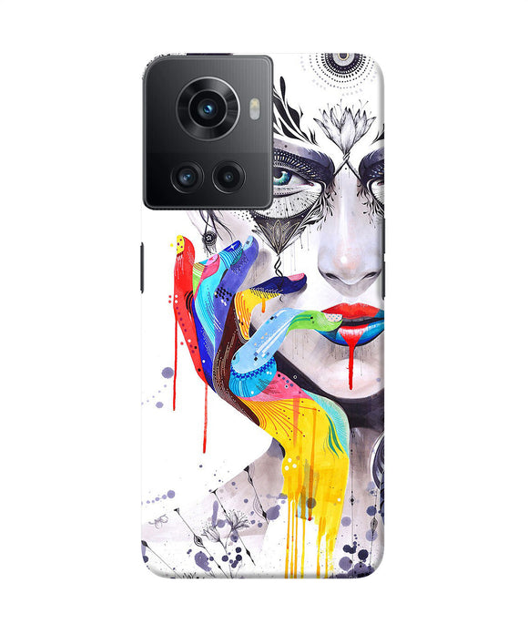 Girl color hand OnePlus 10R 5G Back Cover