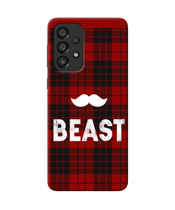 Beast red square Samsung A33 5G Back Cover