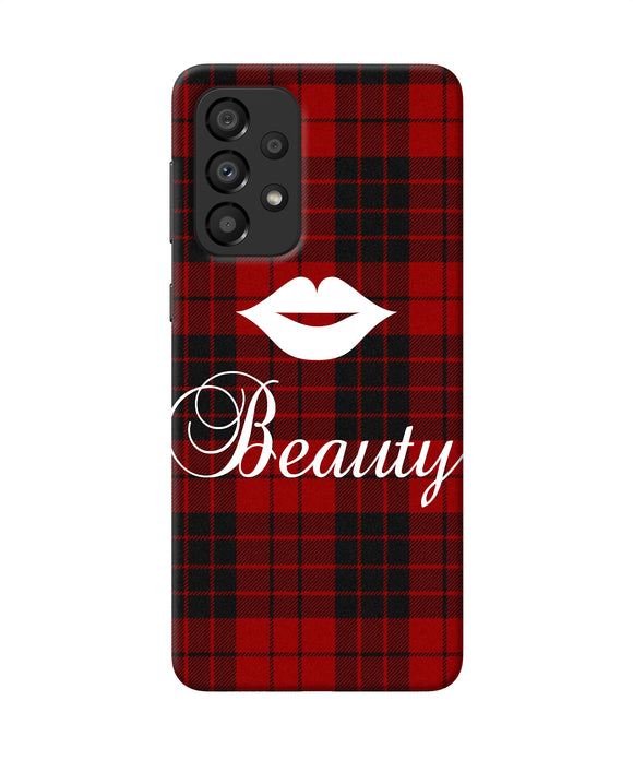 Beauty red square Samsung A33 5G Back Cover