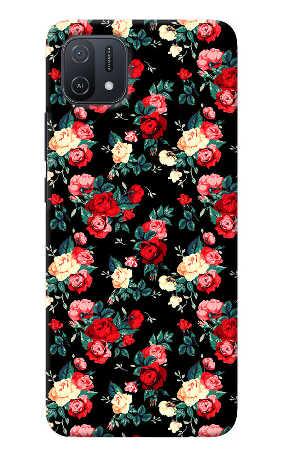 Rose Pattern Oppo A16k/A16e Back Cover