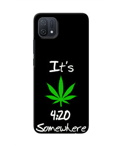 Weed Quote Oppo A16k/A16e Real 4D Back Cover