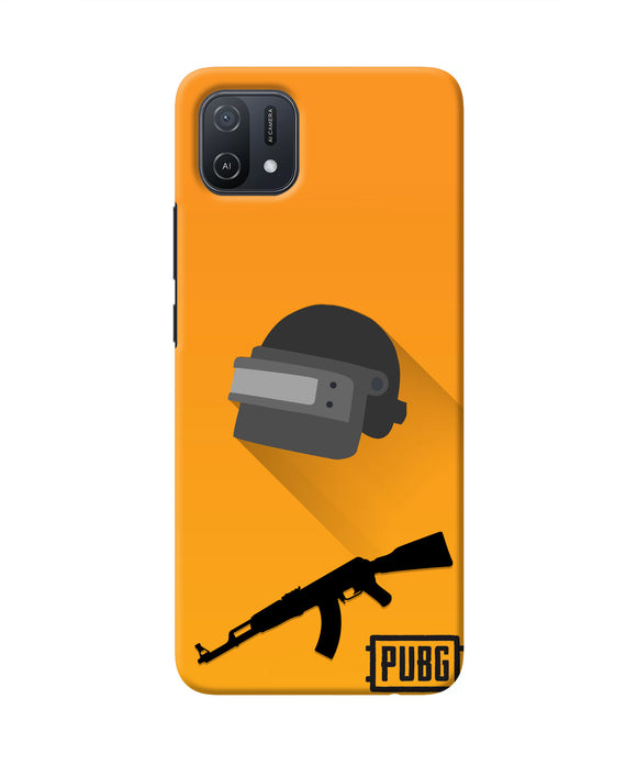 PUBG Helmet and Gun Oppo A16k/A16e Real 4D Back Cover