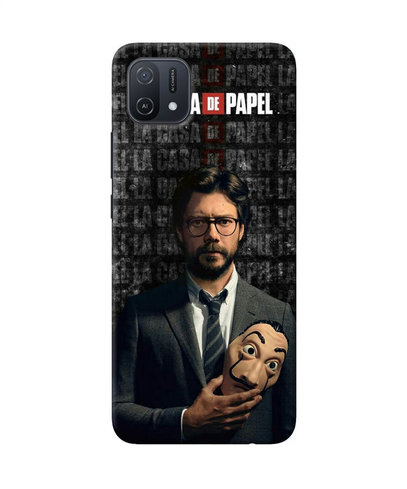 Money Heist Professor with Mask Oppo A16k/A16e Back Cover