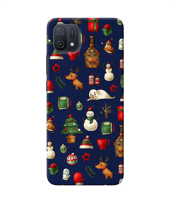 Canvas christmas print Oppo A16k/A16e Back Cover