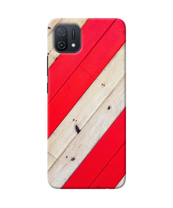 Abstract red brown wooden Oppo A16k/A16e Back Cover
