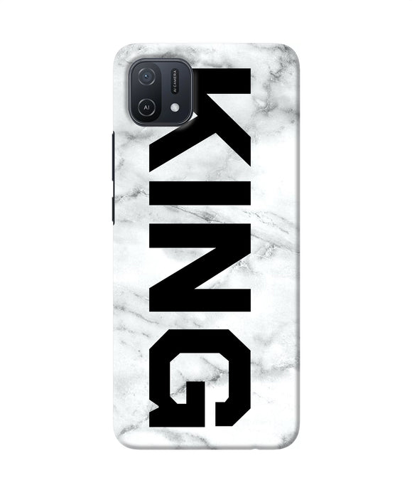 King marble text Oppo A16k/A16e Back Cover