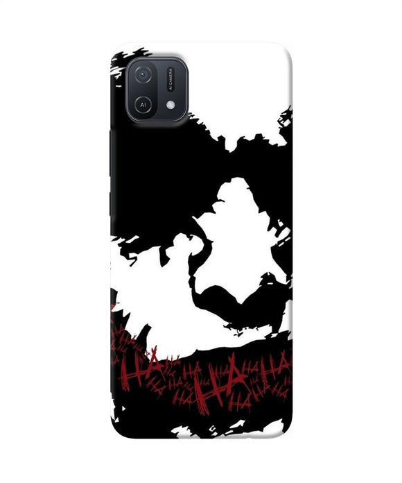 Black and white joker rugh sketch Oppo A16k/A16e Back Cover