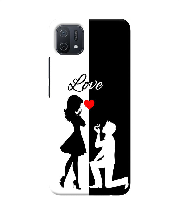 Love propose black and white Oppo A16k/A16e Back Cover