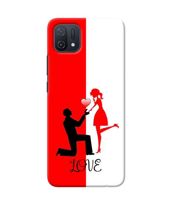 Love propose red and white Oppo A16k/A16e Back Cover
