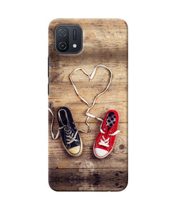 Shoelace heart Oppo A16k/A16e Back Cover