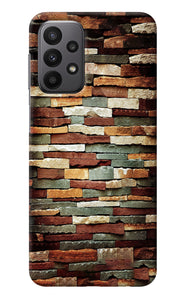 Bricks Pattern Samsung A23 Back Cover