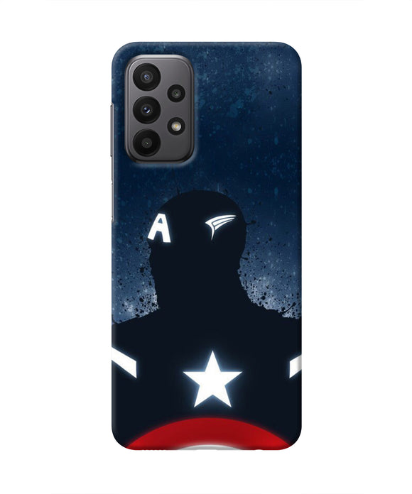 Captain america Shield Samsung A23 Real 4D Back Cover