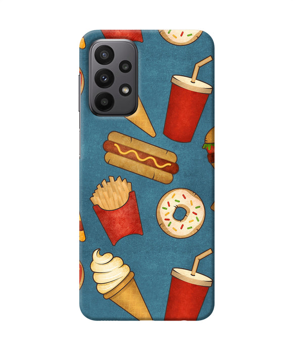 Abstract food print Samsung A23 Back Cover