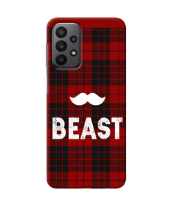 Beast red square Samsung A23 Back Cover