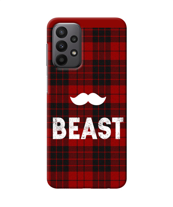 Beast red square Samsung A23 Back Cover