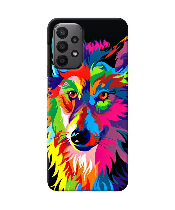 Colorful wolf sketch Samsung A23 Back Cover