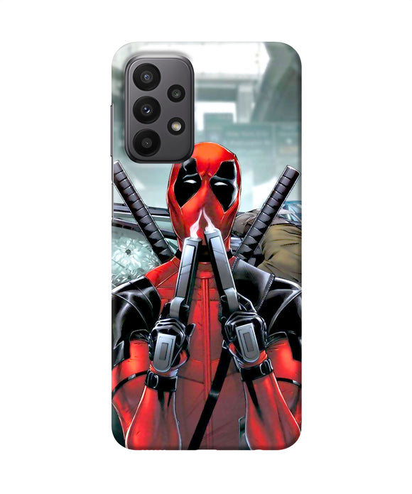 Deadpool with gun Samsung A23 Back Cover