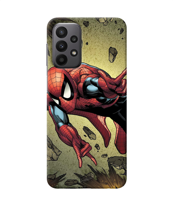 Spiderman on sky Samsung A23 Back Cover