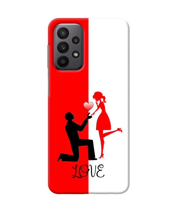 Love propose red and white Samsung A23 Back Cover