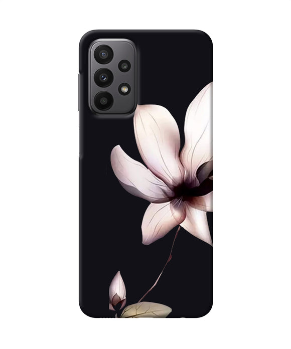 Flower white Samsung A23 Back Cover