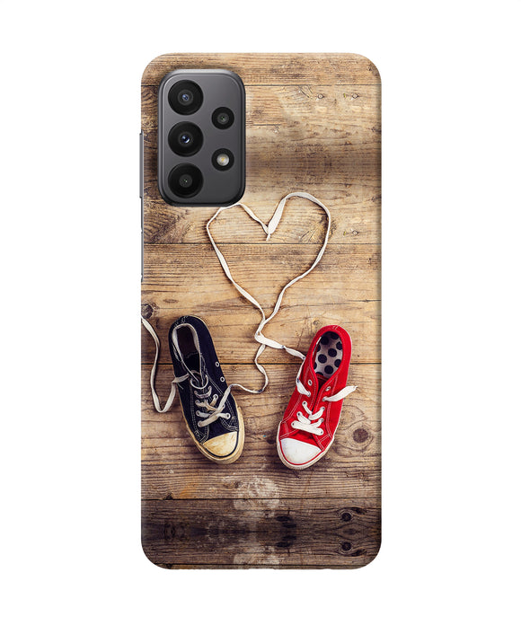 Shoelace heart Samsung A23 Back Cover